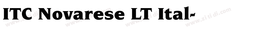 ITC Novarese LT Ital字体转换